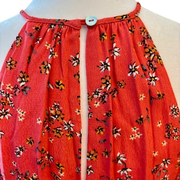 Lost + Wander Orange Smocked maxi dress NWT - Picture 3 of 6